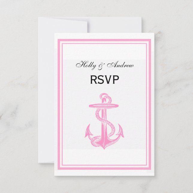 Sjöankare Rosa Ram 2V RSVP OSA Kort (Framsida)