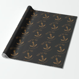 Sjöankare. Sjökapten Yachtsman Presentmall Presentpapper