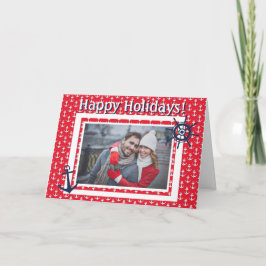 Sjöankare & skeppsratt Anpassad bild & text Helgkort