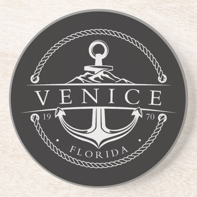 Sjöankare Venedig Florida 1970 Underlägg (Framsidan)