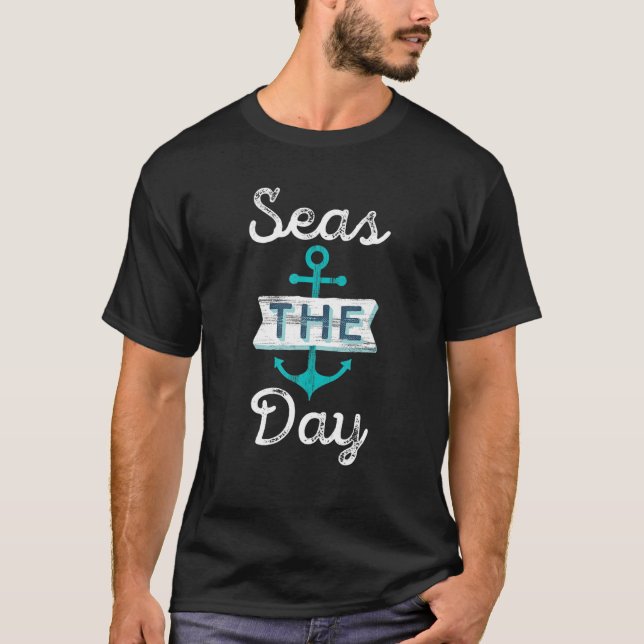 Sjöar Dagen den ädla Cruise Pun Say Boating Nauti T Shirt (Framsida)
