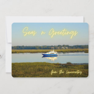 Sjöar i Hälsning från Lowcountry Hilton Head Julkort