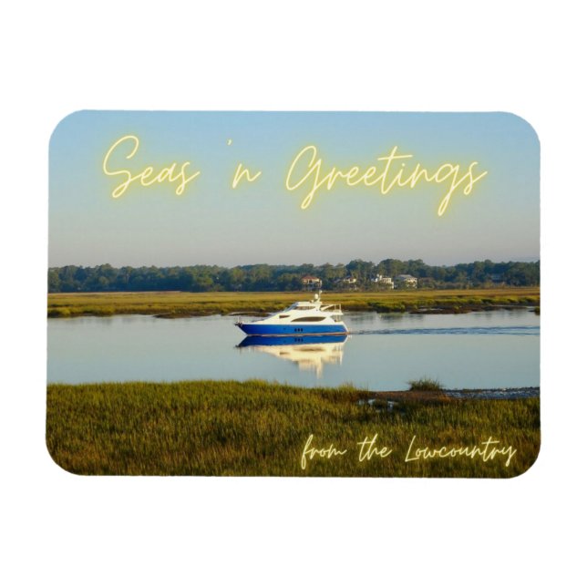 Sjöar i Hälsning från Lowcountry Hilton Head Magnet (Horisontell)
