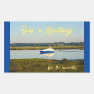 Sjöar i Hälsning från Lowcountry Hilton Head Rektangulärt Klistermärke