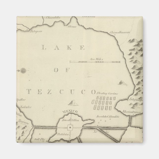 Sjöar i Mexiko Magnet (Framsidan)