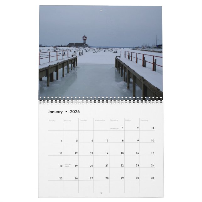 Sjöar i Pennsylvania Kalender (Jan 2026)