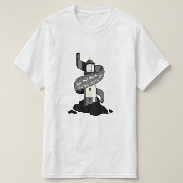 Sjöar kan komma att ruttna, men hoppets ljusguider t shirt (Design framsida)