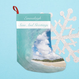 Sjöar och Hälsning Hawaiianska brunnsvåg Liten Julstrumpa