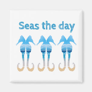 Sjöar Roligten Beach Quote Seahorse Magnet