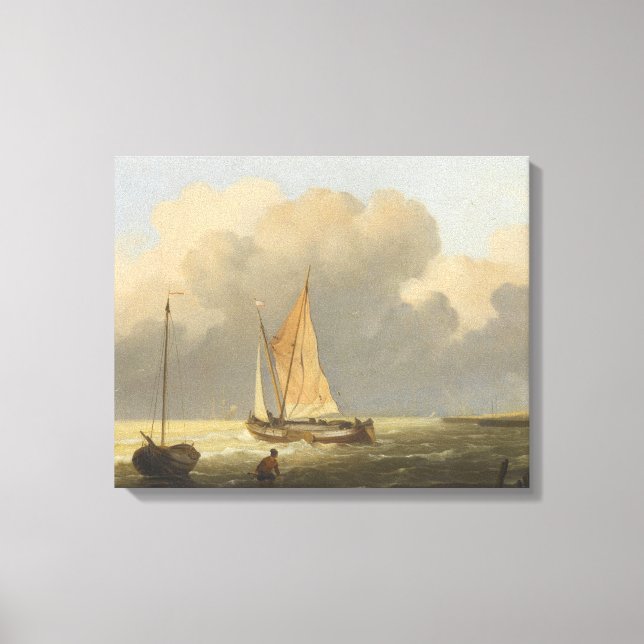 Sjöar utanför Kusten, med Poster av Spritsail Barg Canvastryck (Framsida)
