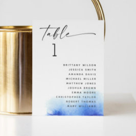 Sjöblått havsyta i elegant bröllop inbjudningar