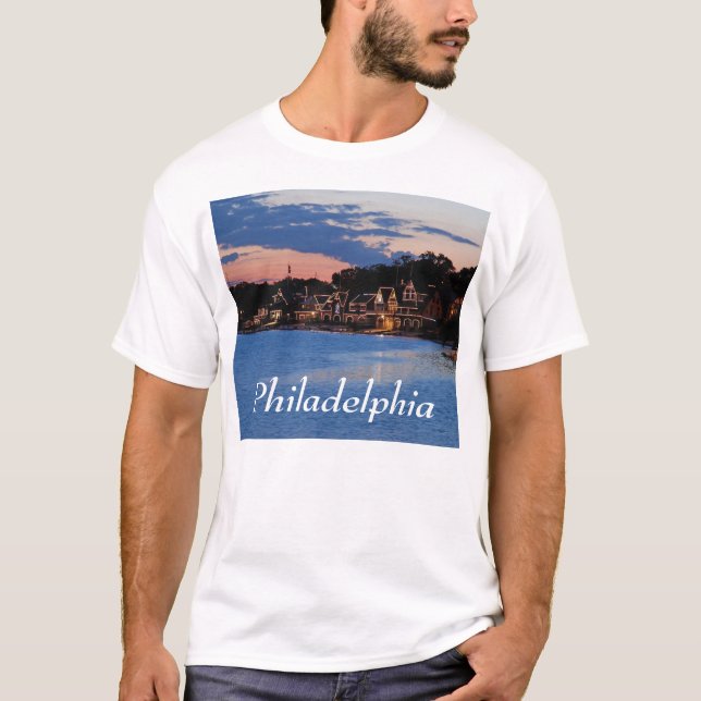 Sjöboden ror skymning t shirt (Framsida)