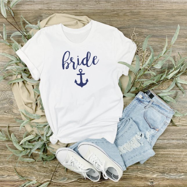 Sjöbrud Systerbröllop Grupp T Shirt (Nautical Bride Tshirt)