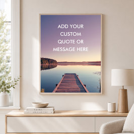 Sjöbrygga solnedgång - Skapa din egen motiverande Poster