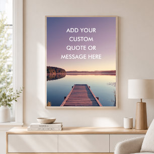 Sjöbrygga solnedgång - Skapa din egen motiverande Poster