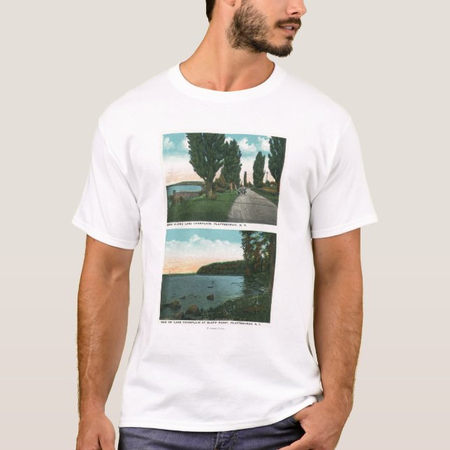 SjöChamplain drev beskådar Tee Shirt (Framsida)