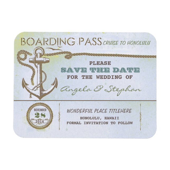 sjödestination spara datum magneter (Horisontell)