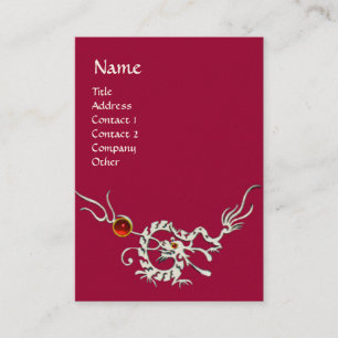 SJÖDRAGON 2 RUBY MONOGRAM Vit lila Visitkort