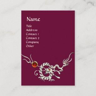 SJÖDRAGON 2 RUBY MONOGRAM Vit lila Visitkort