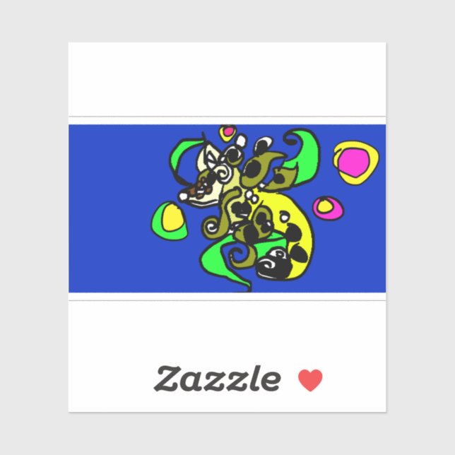 Sjödräk konst  klistermärken (Ark)