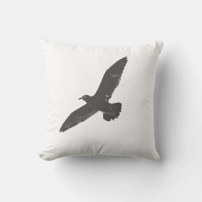 Sjöfågel Mönster Kast Kudd Cushion Kudde (Framsida)