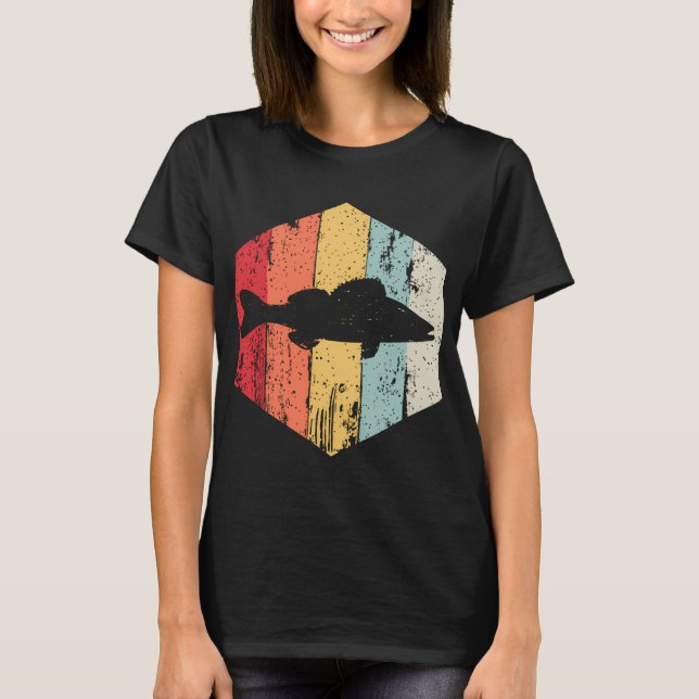 Sjöfångst Vintage Fiskare T Shirt (Framsida)