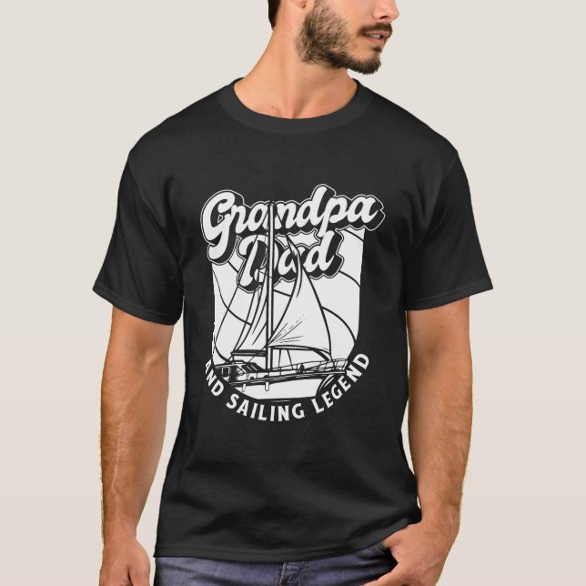 Sjöfarfar Båt Kapten Segelbåt Segling G T Shirt (Framsida)