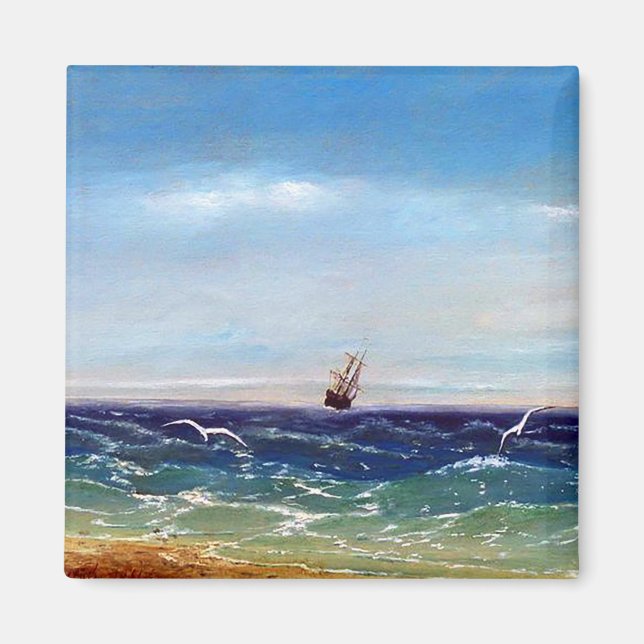 Sjöfart av Ivan Aivazovsky Magnet (Framsidan)