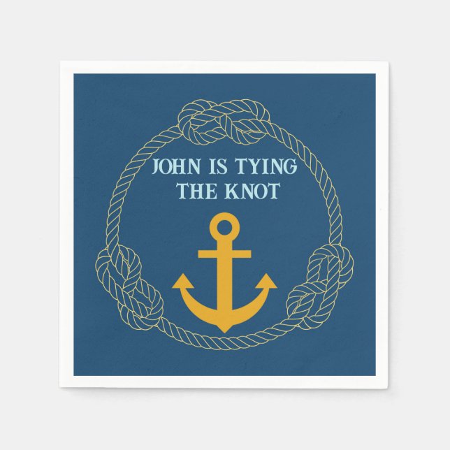 Sjöfart Bachelorfest Pappersservett (Framsidan)