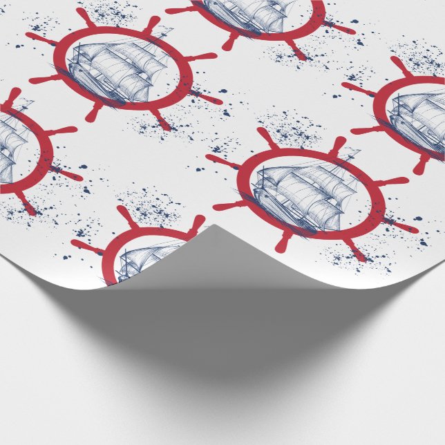 Sjöfart för sjömansfartyg presentpapper (Hörn)