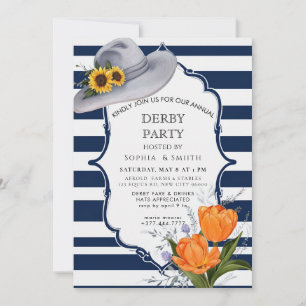 Sjöfart Kentucky Derby Festlig Inbjudan Marin Rand