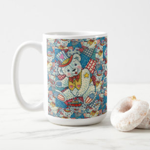 SJÖFART, NALLE-, BOAT- OCH PATCHWORK QUILT KAFFEMUGG