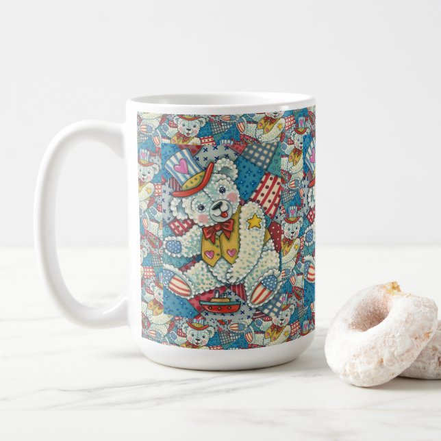 SJÖFART, NALLE-, BOAT- OCH PATCHWORK QUILT KAFFEMUGG (Med munk)