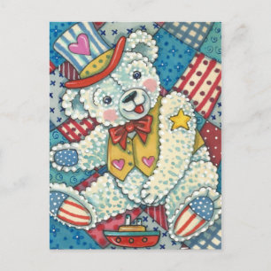 SJÖFART, NALLE-, BOAT- OCH PATCHWORK QUILT VYKORT