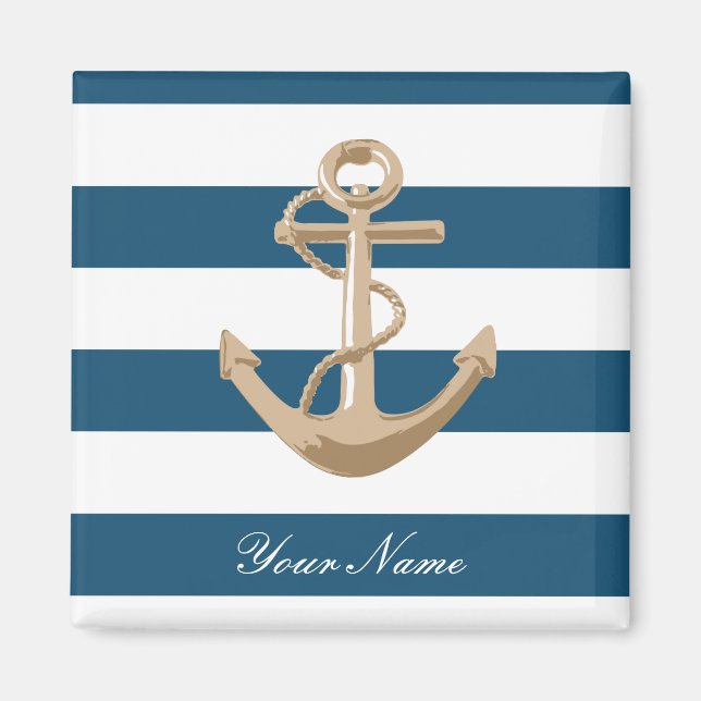 Sjöfart och sjöfart med ankare - Magnet (Framsidan)