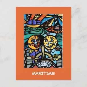 Sjöfart på Orangen - Delar tid Vykort