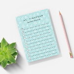 Sjöfart | Personlig Science Teacher to Do List Post-it Block<br><div class="desc">Wow ditt barns favoritlärare på helgdagarna eller lärarveckan med dessa personliger för att göra en lista med efterhandsartiklar med coola som innehåller ett forskningstema mönster av mikroskop,  bakers,  atomer och bokar på en grönt i pastellhavet. Anpassa med lärarens namn och ytterligare anpassningsbar (visas med "viktigt sak att göra").</div>