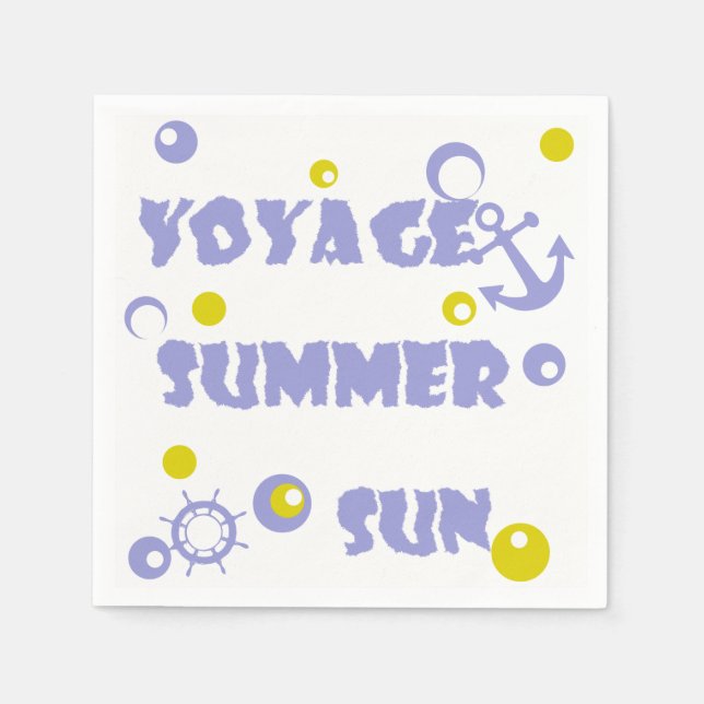 Sjöfart, resa, sommar pappersservett (Framsidan)