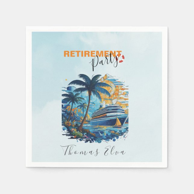 Sjöfart till Pension Party, kryssningsfartyg Party Pappersservett (Framsidan)