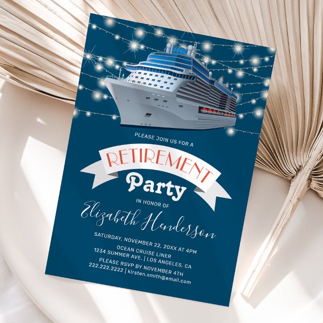 Sjöfart till Pension Party | Ocean Liner Inbjudningar (Skapare uppladdad)