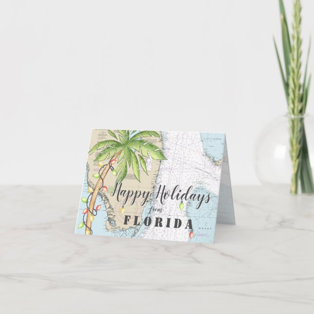 Sjöfart Tropical God Jul från Florida Helgkort (Framsida)