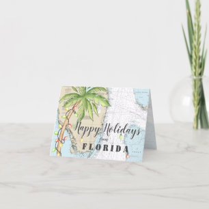 Sjöfart Tropical God Jul från Florida Helgkort