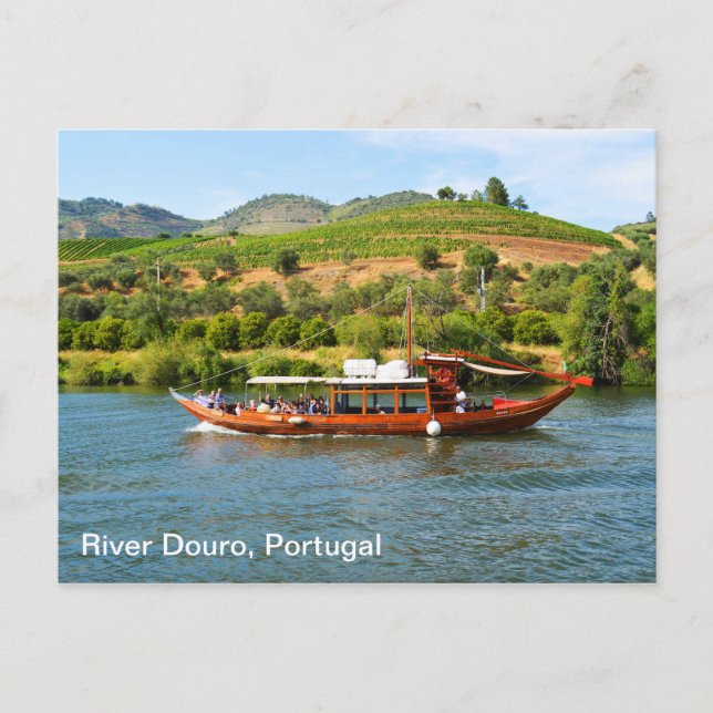 Sjöfart vid floden Douro, Portugal Vykort (Framsida)