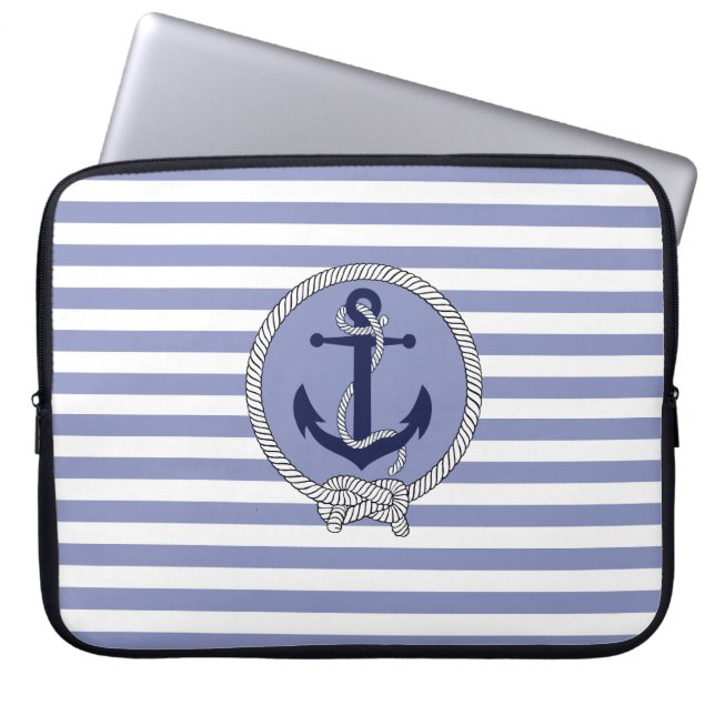 Sjöfartsankare/sjömanskunna/rand Laptop Fodral (Framsidan)