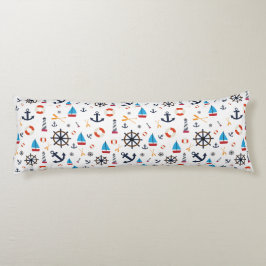 Sjöfartsbåtens fyr vid sjömanslakan kroppskudde