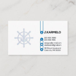 Sjöfartsbåtkapten för Frakt av hjul Visitkort