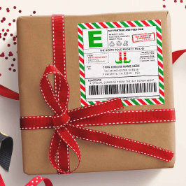 Sjöfartsetiketter för fartyget Elf North Pole Adre Fyrkantigt Klistermärke