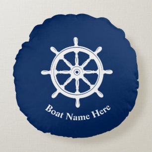 Sjöfartsfartyg Namn Nautical Fraktas Whem Helm Nav Rund Kudde