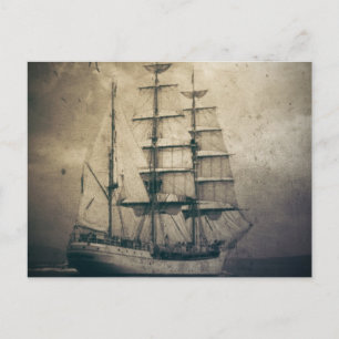 Sjöfartsfartyget Nautical Ocean Vintage Sailing Sa Vykort