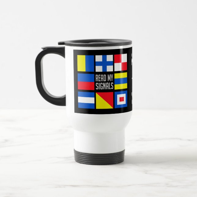 Sjöfartsmonogram för anpassningsbar mugg (Vänster)